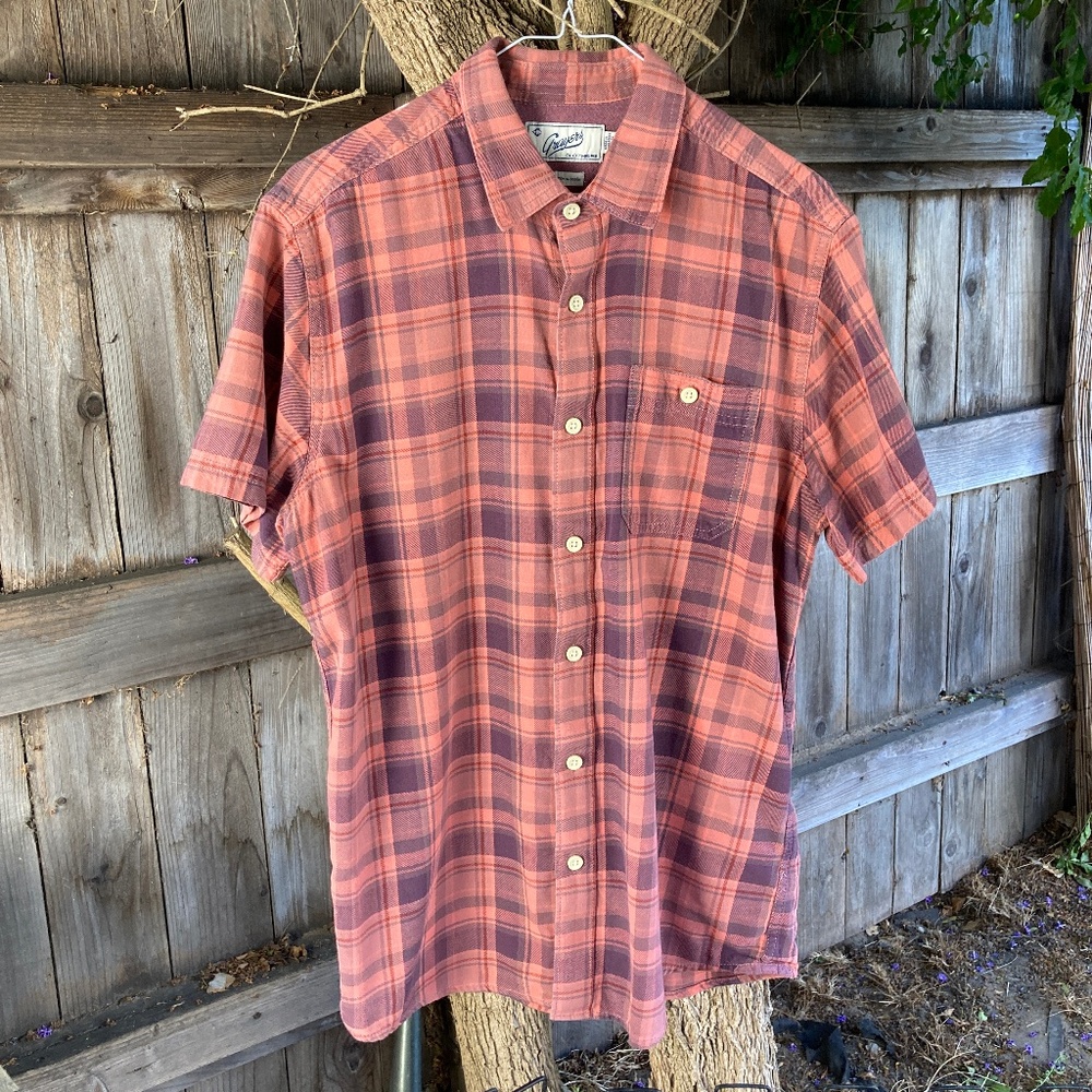 Cotton Plaid Short Sleeve Button Up by GRAYERS